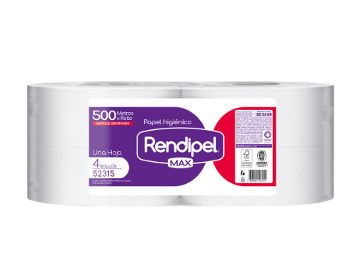 Papel Higiénico  Rendipel Industrial 4 rollos 500 metros