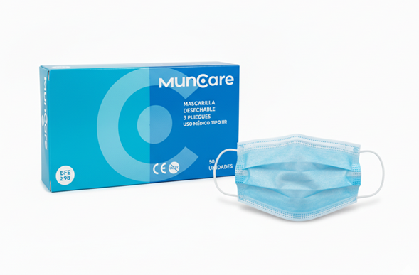 Mascarilla desechable 3 pliegues Muncare